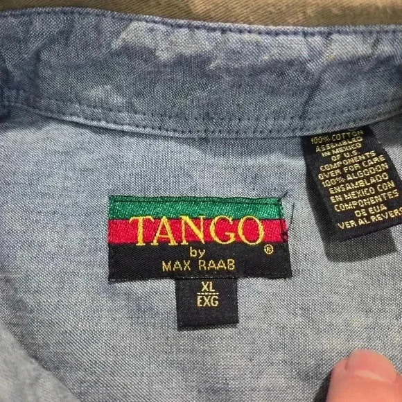 Tango by Max Raab Men's XL Long Sleeve Casual Button-down Plaid Flannel Shirt - Picture 15 of 16